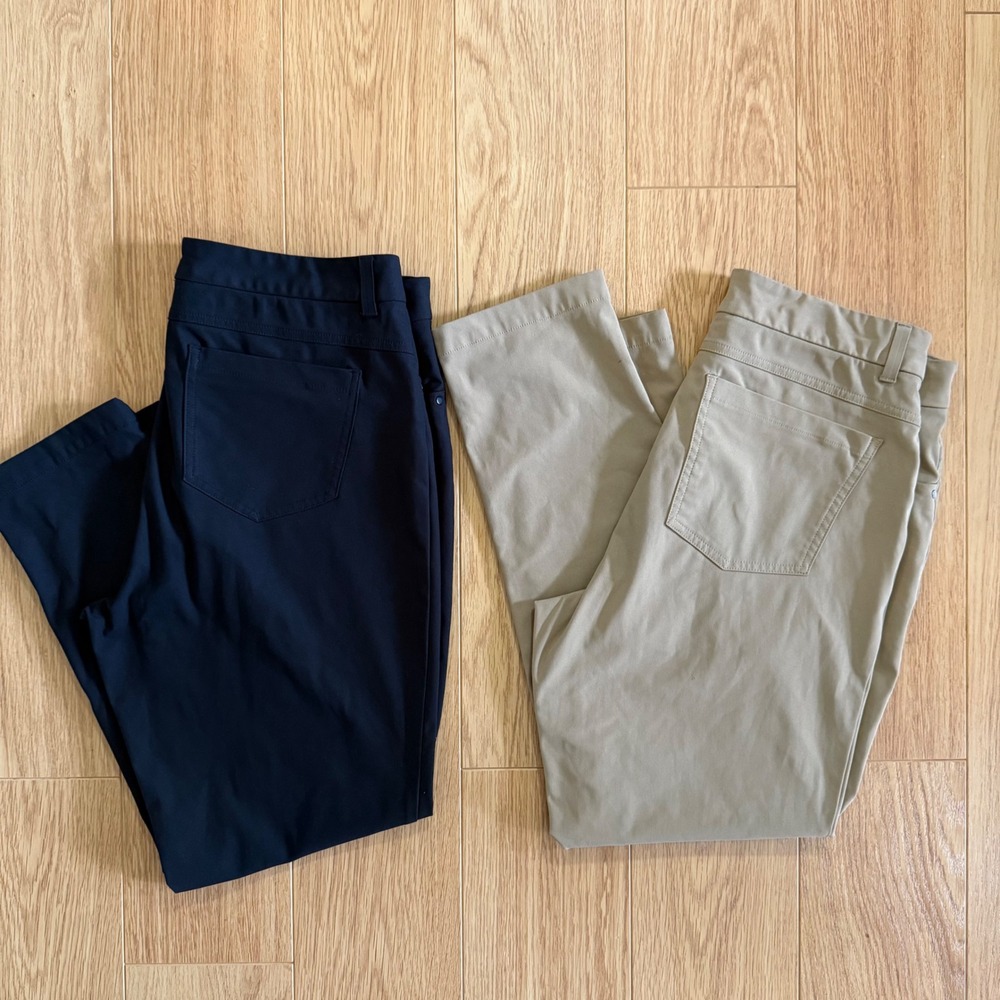 VRST Limitless 5-Pocket Pants Mens 35x30 Khaki Black Tech Chino